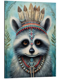 Magnettafel Boho Native Raccoon