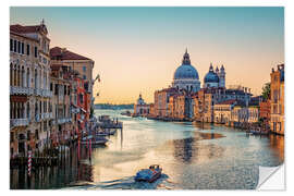 Selvklebende plakat Morning In Venice