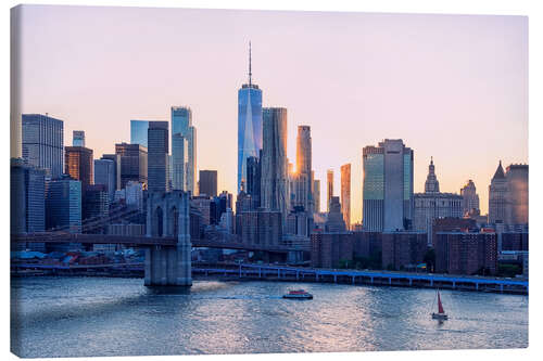 Canvas print Pink New York