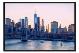 Gerahmter Kunstdruck Pink New York