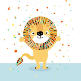 Magnettafel Konfetti Löwe