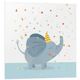 Foam board print Confetti Elephant