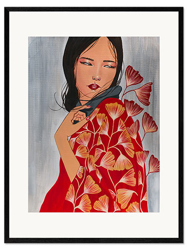 Framed art print Ginkgo Red