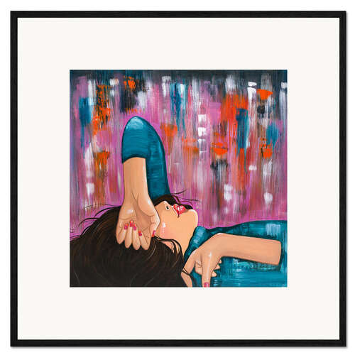 Ingelijste kunstdruk Purple Rain