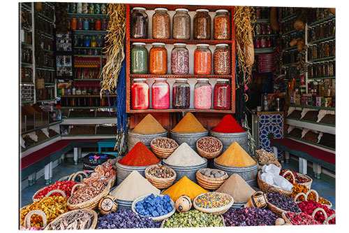 Galleritryck Colourful spices, Marrakesh, Morocco