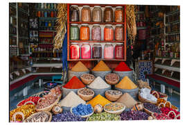 Magnettafel Bunte Gewürze, Marrakesch, Marokko