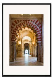 Gerahmter Kunstdruck Maurische Bögen, Cordoba, Spanien