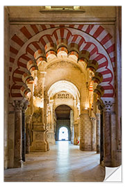 Selvklæbende plakat Moorish arches, Cordoba, Spain