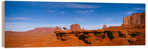 Hout print Horse rider, Monument Valley, Arizona, USA