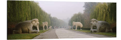 Cuadro de aluminio Statues of elephants along the Sacred Way, Ming Tombs, Beijing