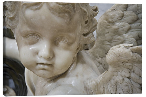 Canvas print Marble angel in St. Peter's Basilica, Vatican City