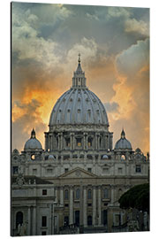 Cuadro de aluminio St. Peter's Basilica viewed from Tiber River, Rome