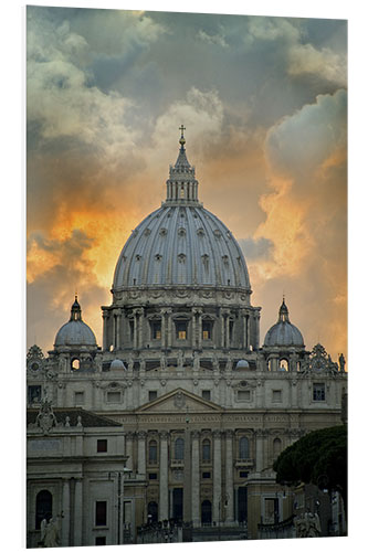 Tableau en PVC St. Peter's Basilica viewed from Tiber River, Rome