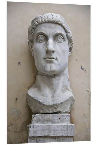 Foam board print Head from Constantine's colossal statue, Capitoline Museums, Rome