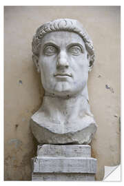 Selvklebende plakat Head from Constantine's colossal statue, Capitoline Museums, Rome