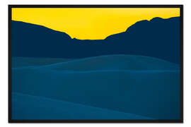 Gerahmter Kunstdruck Blick auf die Wüste, Socorro, New Mexico, USA