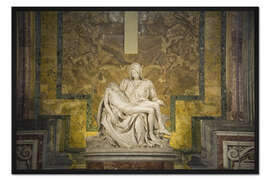 Gerahmter Kunstdruck Michelangelos Pipeta in einer Basilika, St. Petersbasil, Vatikanstadt