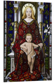 Tableau en aluminium Madonna col Bambino stained glass, Vatican City