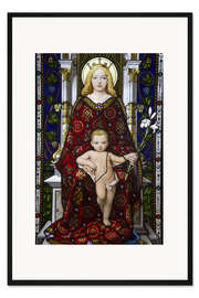 Gerahmter Kunstdruck Madonna col Bambino Glasmalerei, Joseph Bertini und Caesar Ponti, Vatikanstadt