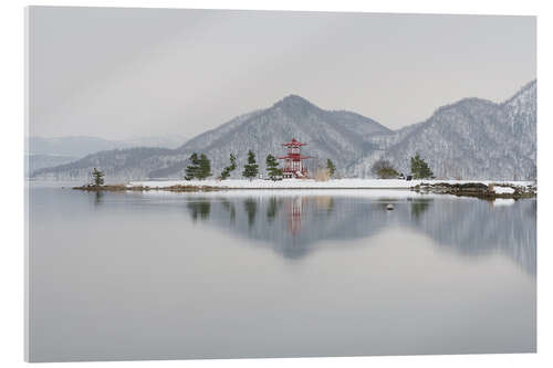 Acrylglasbild Ukimido Tempel Toya Siehe Hokkaido