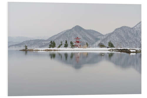 PVC print Ukimido Tempel Toya See Hokkaido