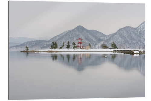 Tableau en plexi-alu Ukimido Tempel Toya See Hokkaido