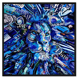 Gerahmter Kunstdruck Lion Blues