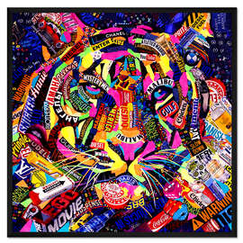 Gerahmter Kunstdruck Tiger Malibu