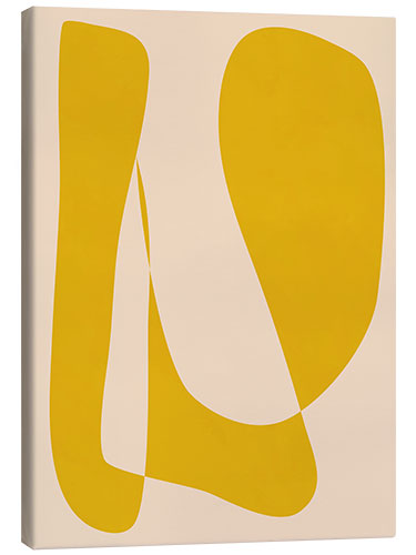 Canvas-taulu Minimalist Aesthetic Modern Abstract Shapes in Yellow and Beige