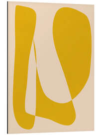 Magnettafel Minimalist Aesthetic Modern Abstract Shapes in Yellow and Beige