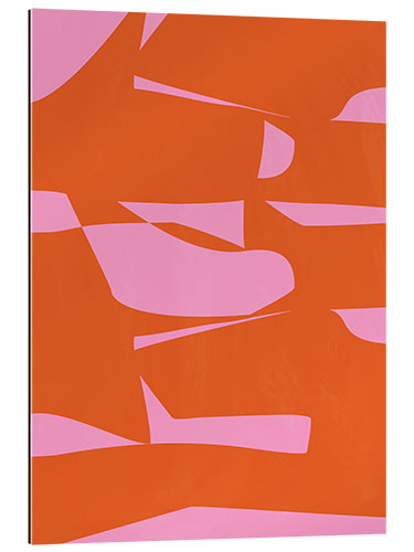 Gallery print Modern Bright Pink And Orange Abstract Geometric Design