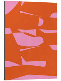 Magnettafel Modern Bright Pink And Orange Abstract Geometric Design