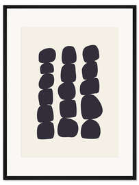 Gerahmter Kunstdruck Minimalist Modern Abstract Geometric Shapes