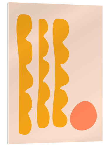 Gallery print Abstract Cut Out Shapes in Yellow Orange and Peach