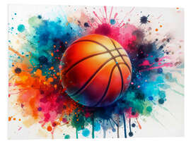 Obraz na PCV Basketball ball in watercolour I