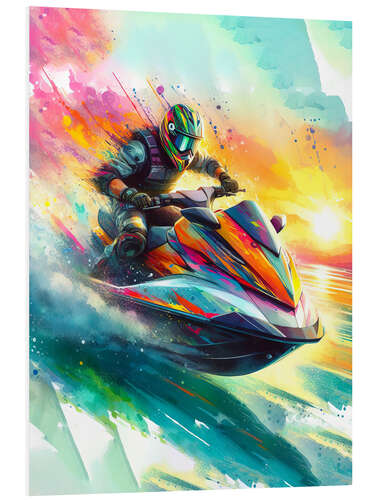 Foam board print Race on jet ski