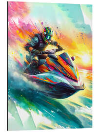 Magnettafel Rennen auf dem Jetski