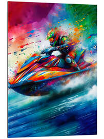 Obraz na aluminium Watercolour jet ski