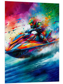 Foam board print Watercolour jet ski