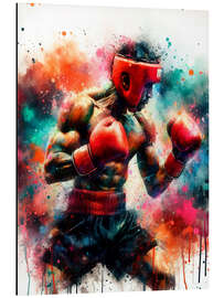 Aluminium print Boxing champion