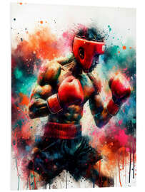 Foam board print Boxing champion