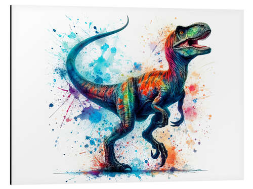 Stampa su alluminio Tyrannosaurus Rex in Watercolour I