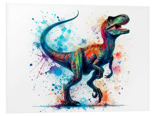 Foam board print Tyrannosaurus Rex in Watercolour I