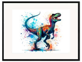 Kunsttryk i ramme Tyrannosaurus Rex in Watercolour I