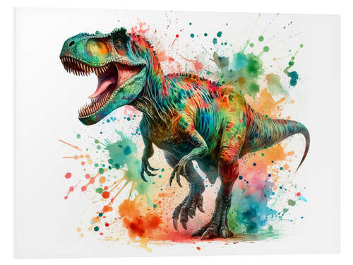 Foam board print Tyrannosaurus Rex in Watercolour II