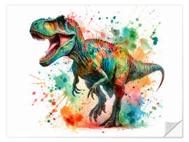 Sticker mural Tyrannosaurus Rex in Watercolour II