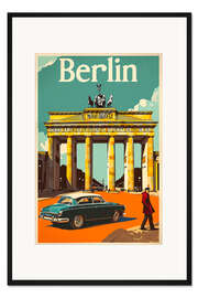 Gerahmter Kunstdruck Berlin Reiseplakat