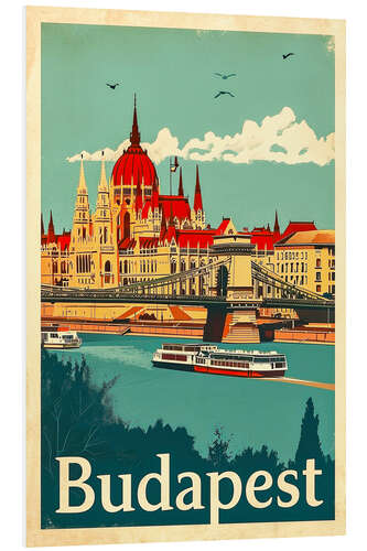 Foam board print Budapest Travel Art