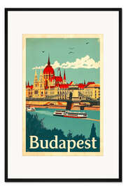 Gerahmter Kunstdruck Budapest Reiseplakat