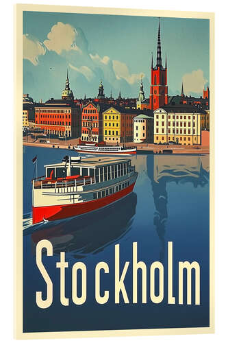 Tableau en verre acrylique Stockholm Travel Art